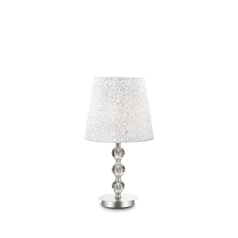 Lampe à poser LE ROY chromée, verre, Ø 25 cm