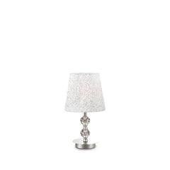 Lampe à poser LE ROY chromée, verre, Ø 20 cm