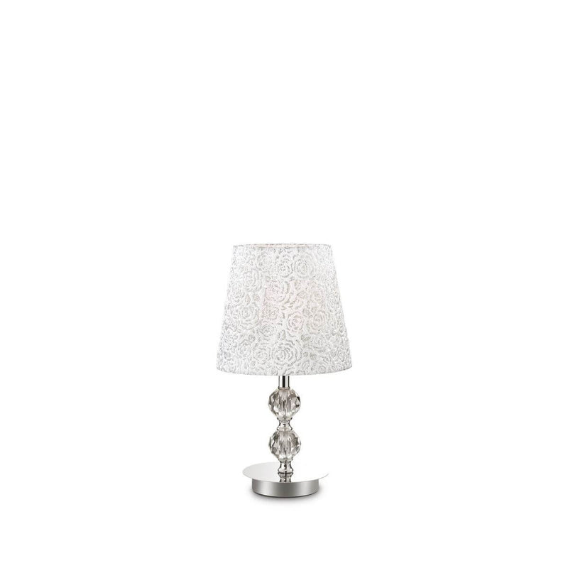 Lampe à poser LE ROY chromée, verre, Ø 20 cm