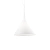 Suspension Cocktail blanche, verre, H 48 cm