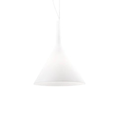 Suspension Cocktail blanche, verre, H 48 cm