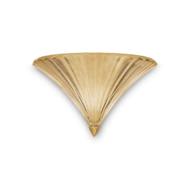 Applique murale Santa dorée, verre, L 24 cm