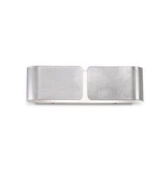 Applique murale Clip 2 lumières argentée, L 12,5 cm