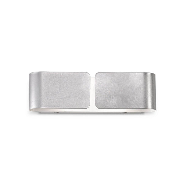 Applique murale Clip 2 lumières argentée, L 12,5 cm