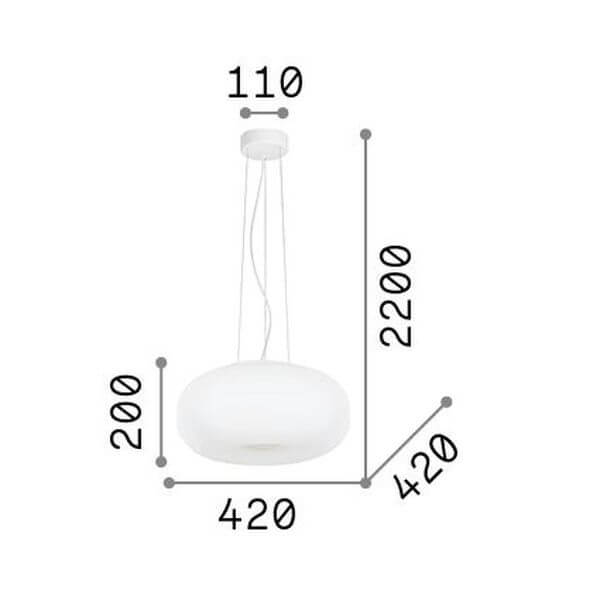 Suspension luminaire | Ulisse Blanche