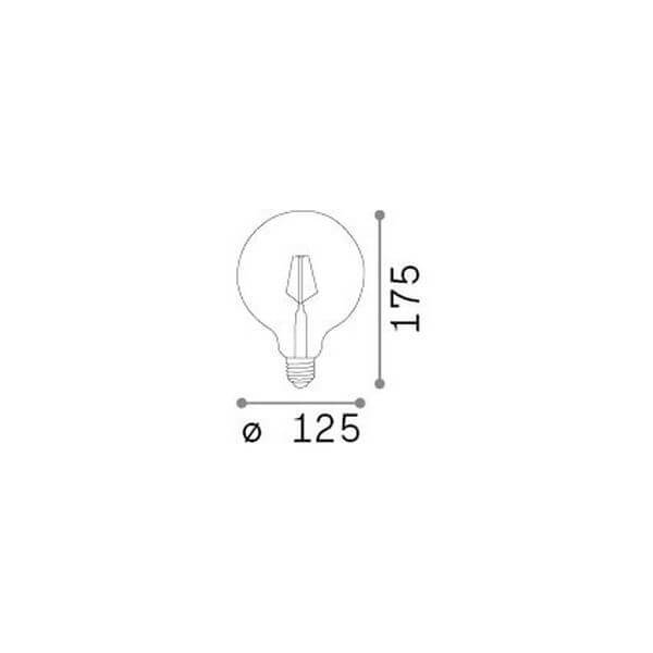 Ampoule E27 transparente, 8 W | Ideal Lux (101347)