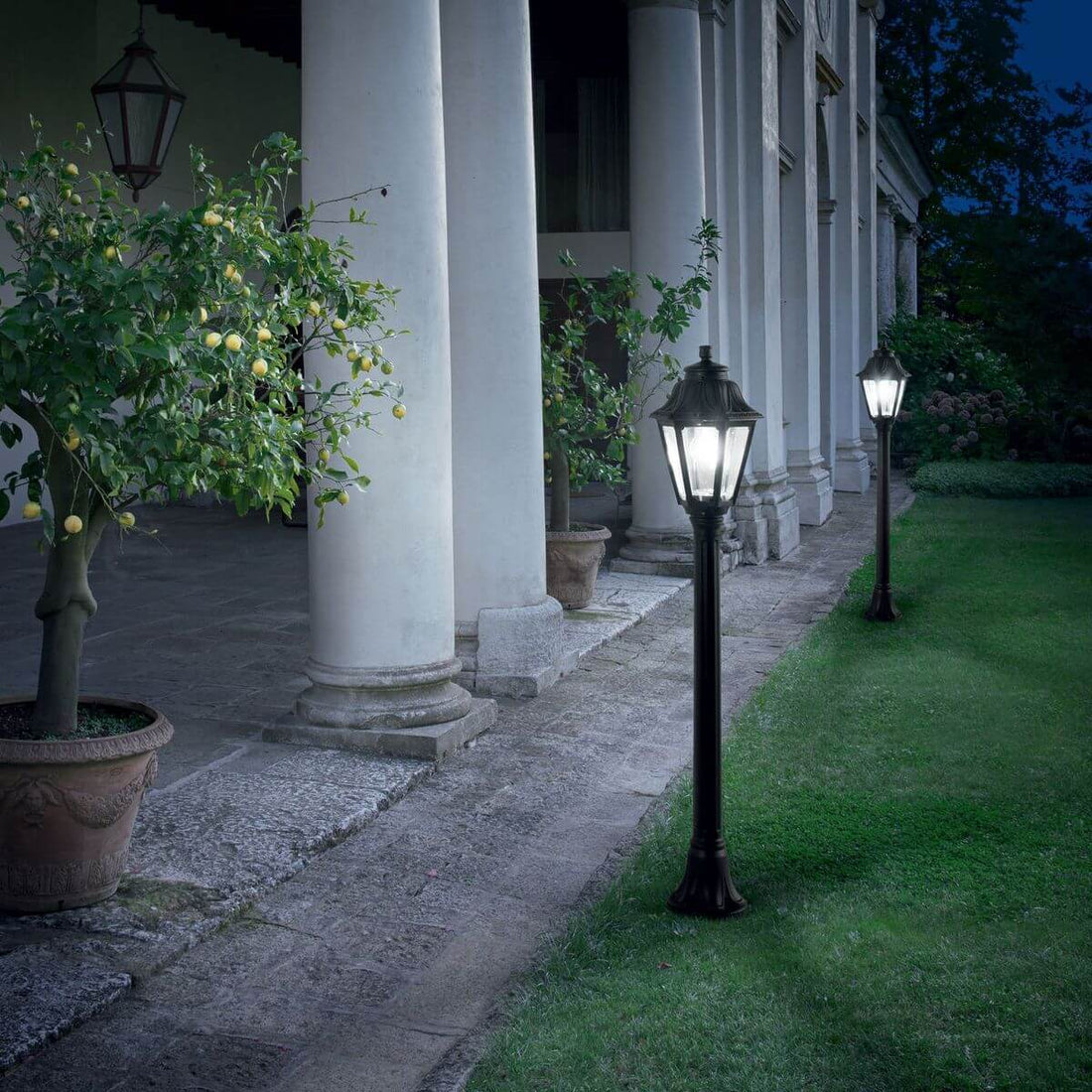 Lampadaire extérieur Dafne noir