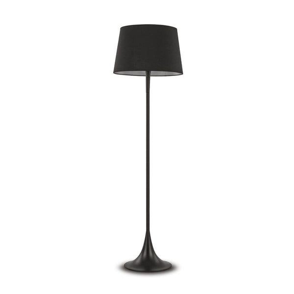 Lampadaire London noir, tissu