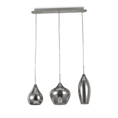 Suspension Soft 3 lumières fumée, verre