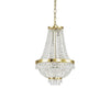 Suspension Caesar 6 lumières dorée, cristal