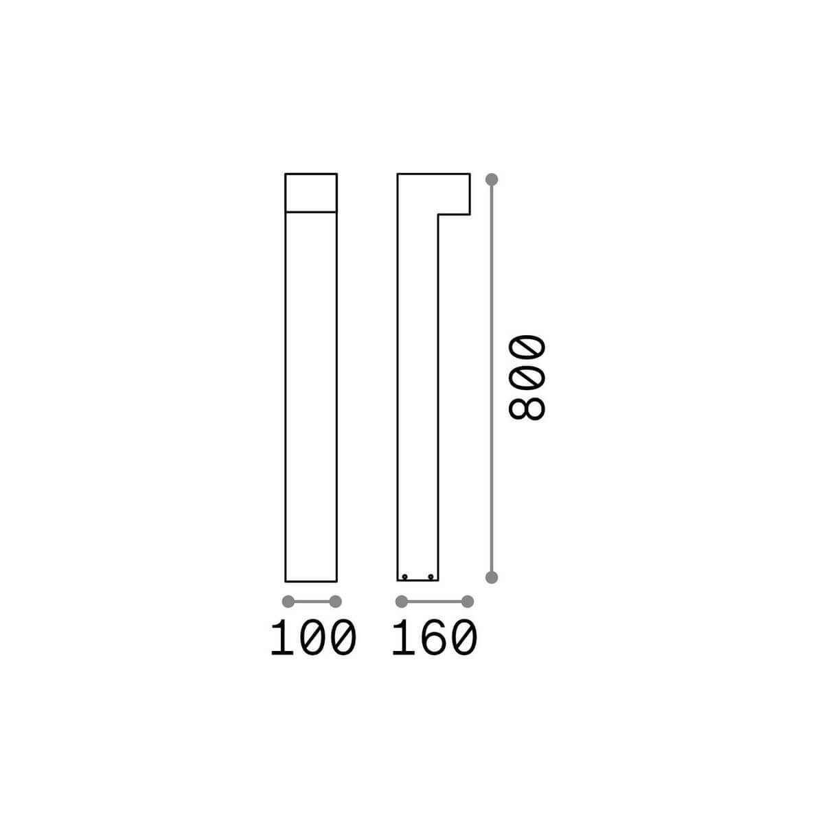 Lampadaire extérieur Sirio 2 lumières anthracite, L 16 cm