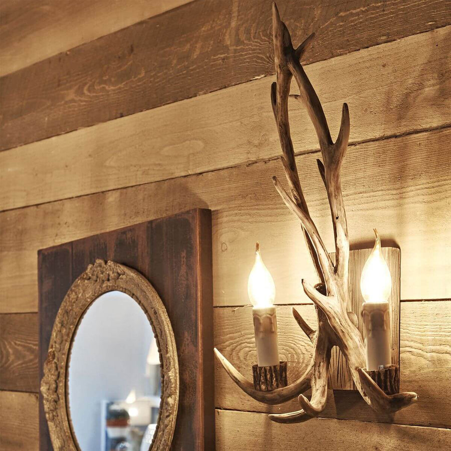 Applique murale Chalet 2 lumières beige