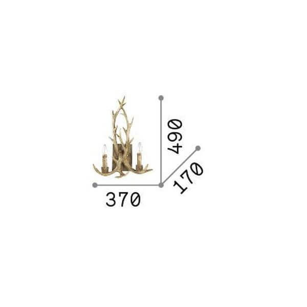 Applique murale Chalet 2 lumières beige