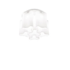 Plafonnier Compo 6 lumières blanc, verre