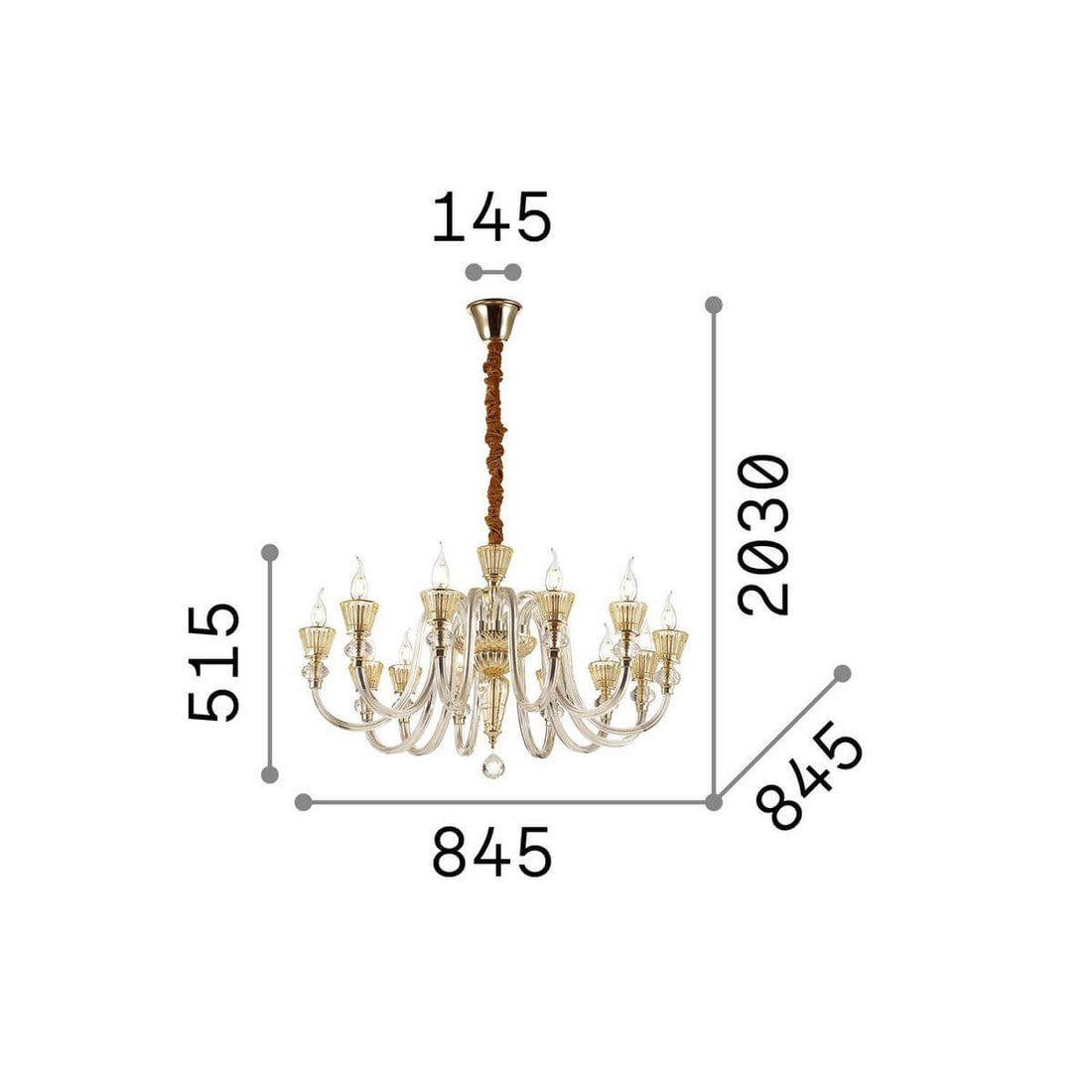 Suspension luminaire | Strauss Dorée
