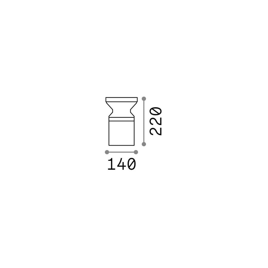 Lampadaire extérieur Torre anthracite, Ø 14 cm