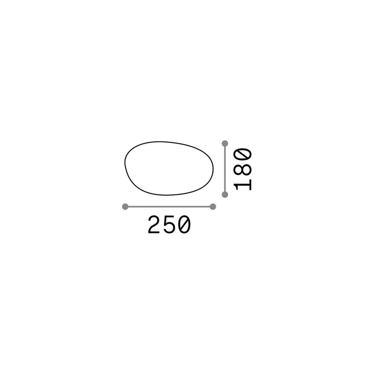 Lampadaire extérieur Sasso blanc, L 20 cm