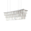 Suspension Martinez 8 lumières chromée, cristal