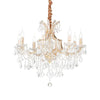 Suspension Napoleon 8 lumières dorée, cristal