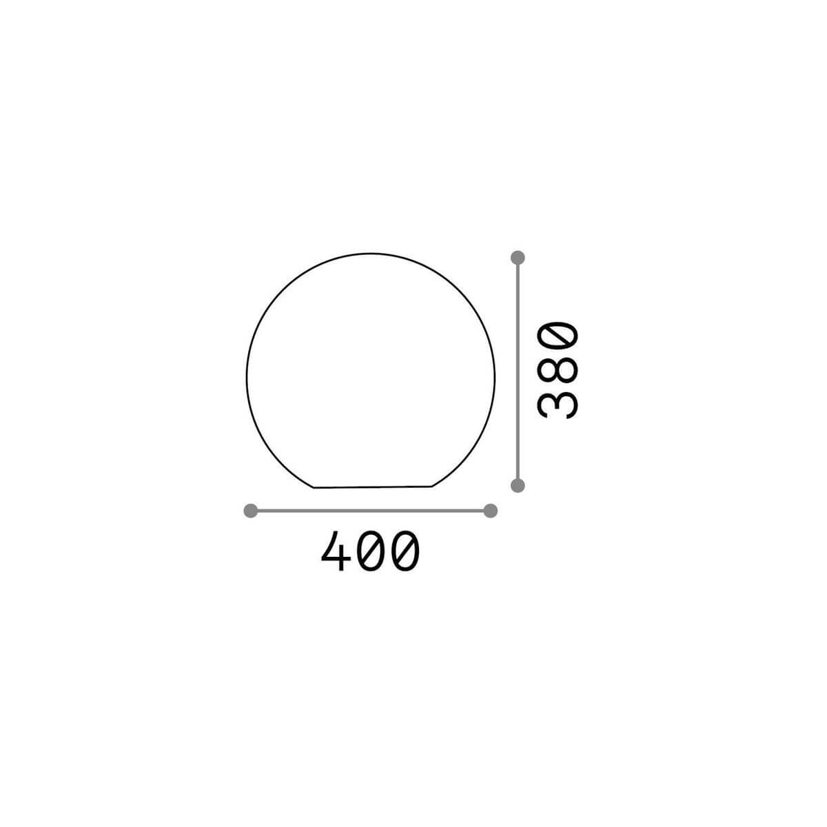 Lampadaire extérieur Sole blanc, Ø 40 cm