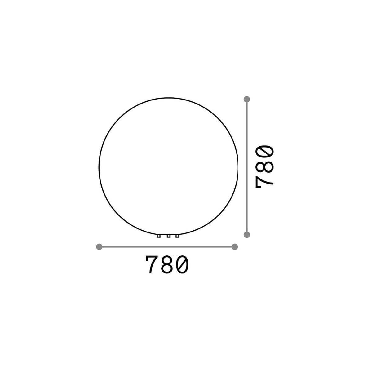 Lampadaire extérieur Doris blanc, Ø 78 cm