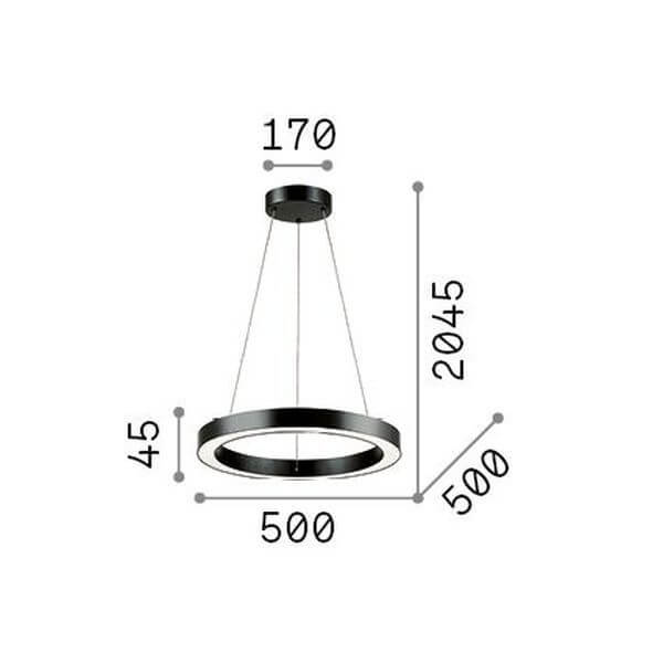 Suspension Oracle blanche, Ø 50 cm