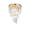 Plafonnier Carlton 12 lumières doré, cristal