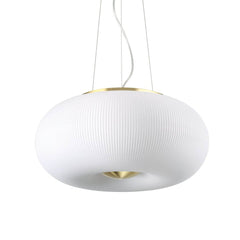 Suspension Arizona 3 lumières blanche, verre