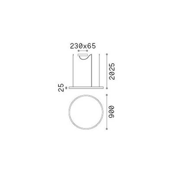 Suspension Oracle Slim blanche, Ø 90 cm (229478)