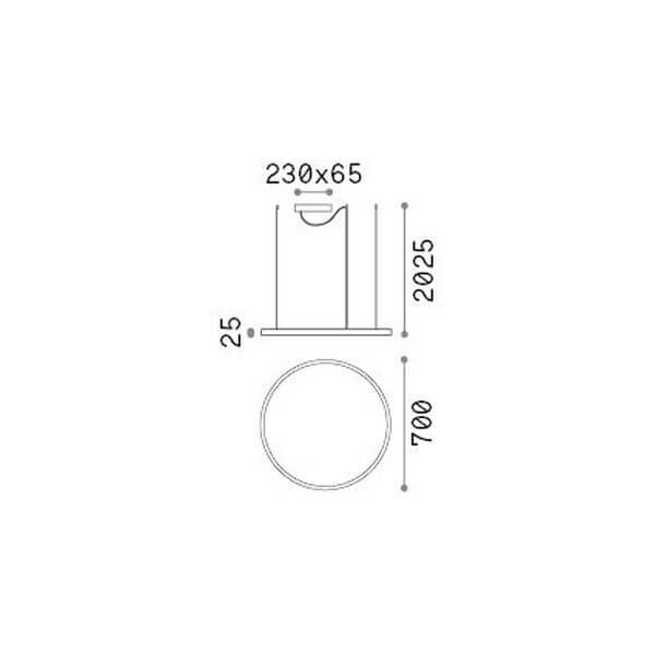 Suspension Oracle Slim blanche, Ø 70 cm (229485)