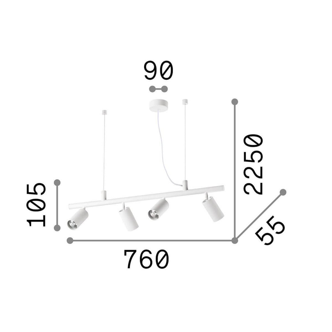 Suspension luminaire | Dynamite Noire