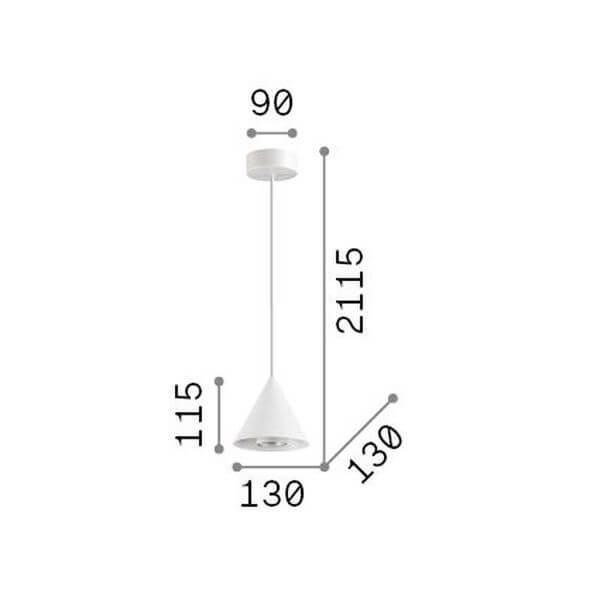 Suspension A-line noire, Ø 13 cm