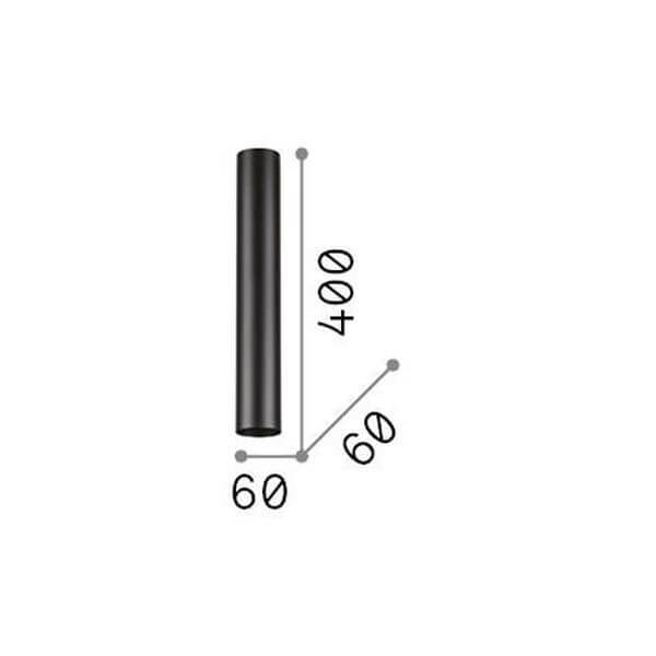 Schéma coté indiquant une hauteur de 400 mm et un diamètre de 60 mm