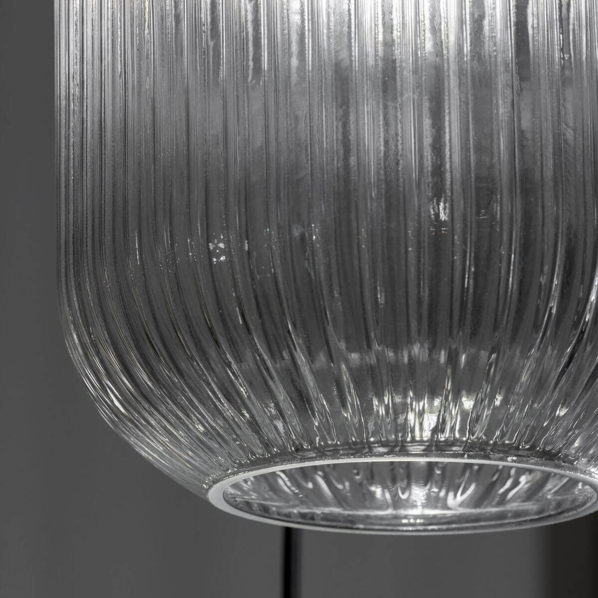 Suspension Mint fumée, verre, H 30 cm