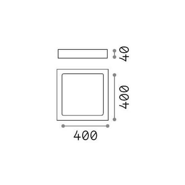 Plafonnier Universal blanc, L 40 cm (240374)