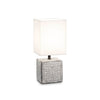 Lampe à poser Kali blanche, tissu, H 18,5 cm