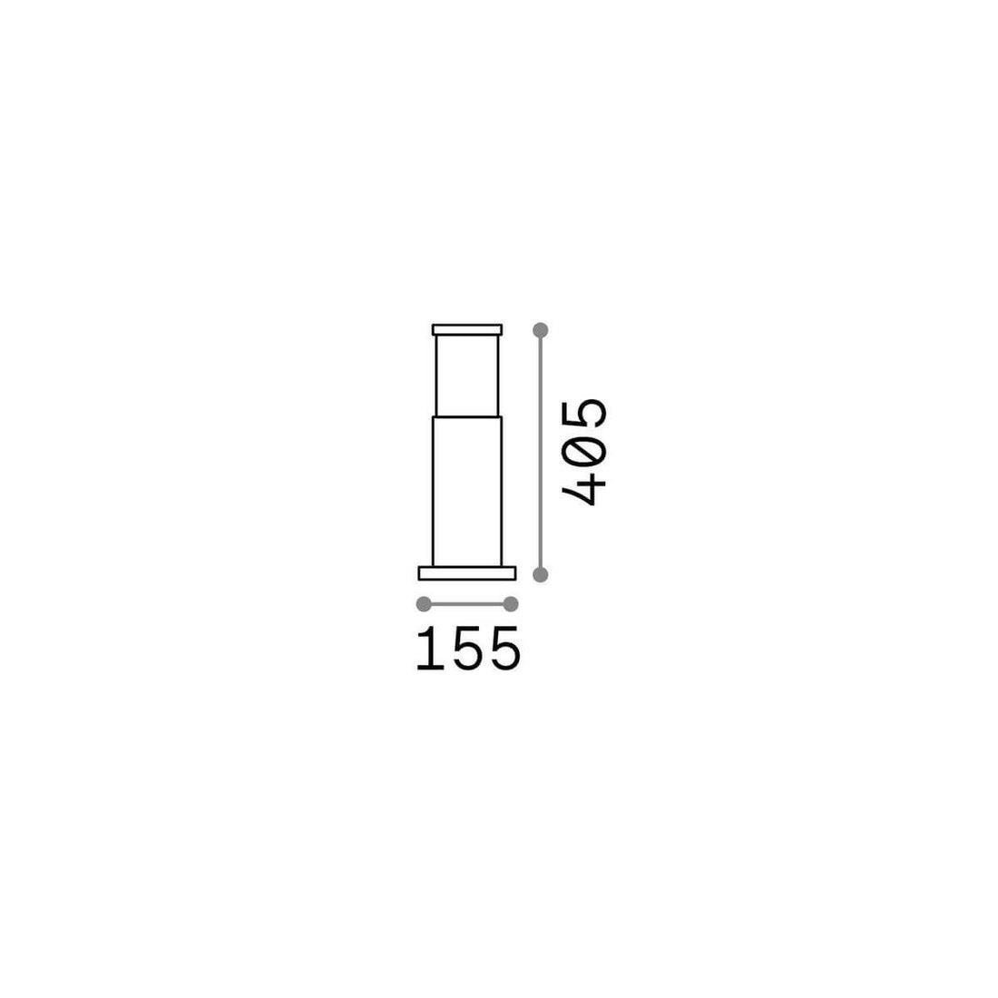Lampadaire extérieur Tronco noir, H 15,8 cm