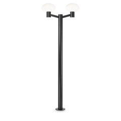 Lampadaire extérieur Clio 2 lumières noir