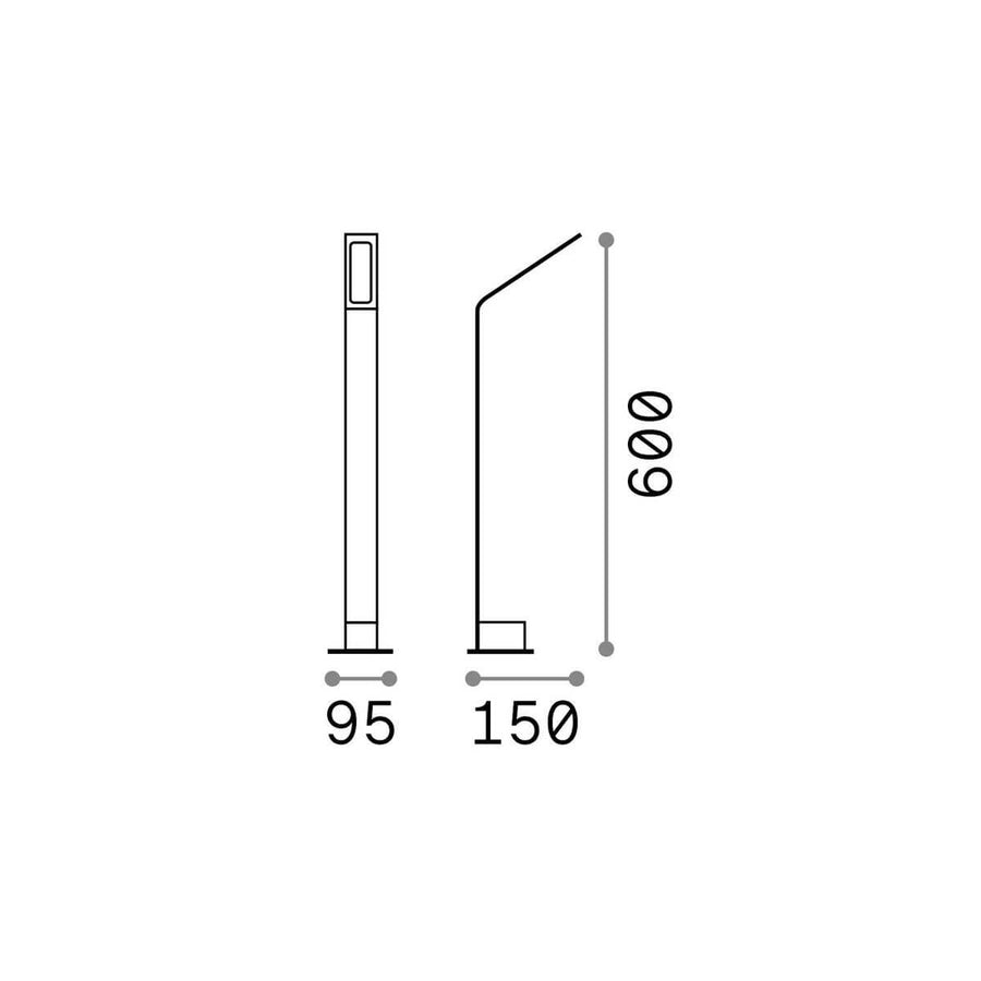 Lampadaire extérieur Agos anthracite (254388)