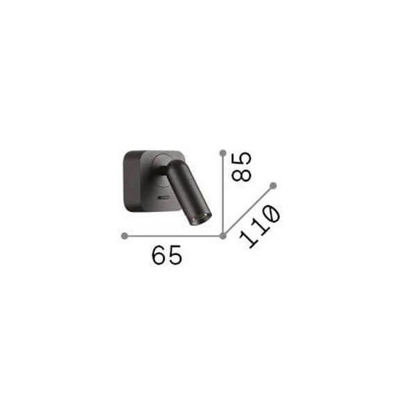 Applique murale Bean nickel, verre (260679)