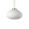 Suspension Plisse laiton, verre, Ø 35 cm