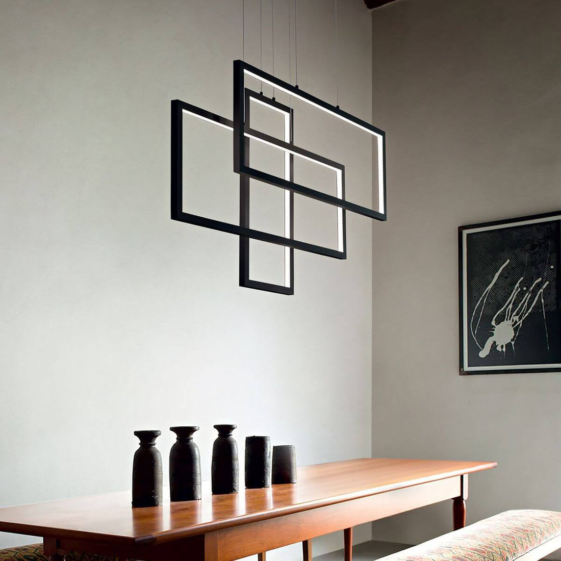 Suspension Frame noire, L 102,5 cm