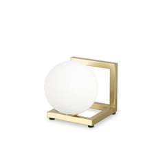 Lampe à poser Angolo laiton, verre