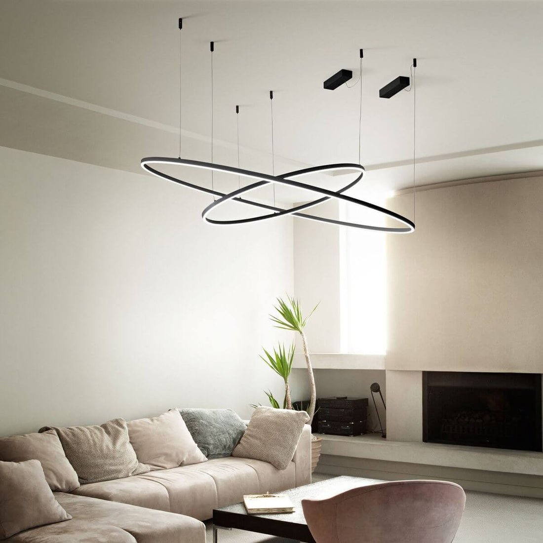Suspension Oracle Slim noire, Ø 150 cm (285061)