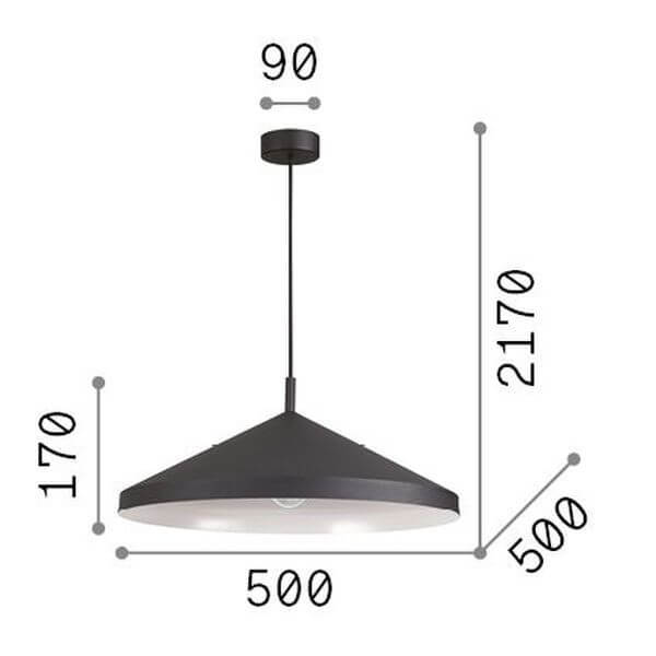 Suspension Yurta blanche, Ø 50 cm