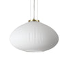 Suspension Plisse laiton, verre, Ø 45 cm