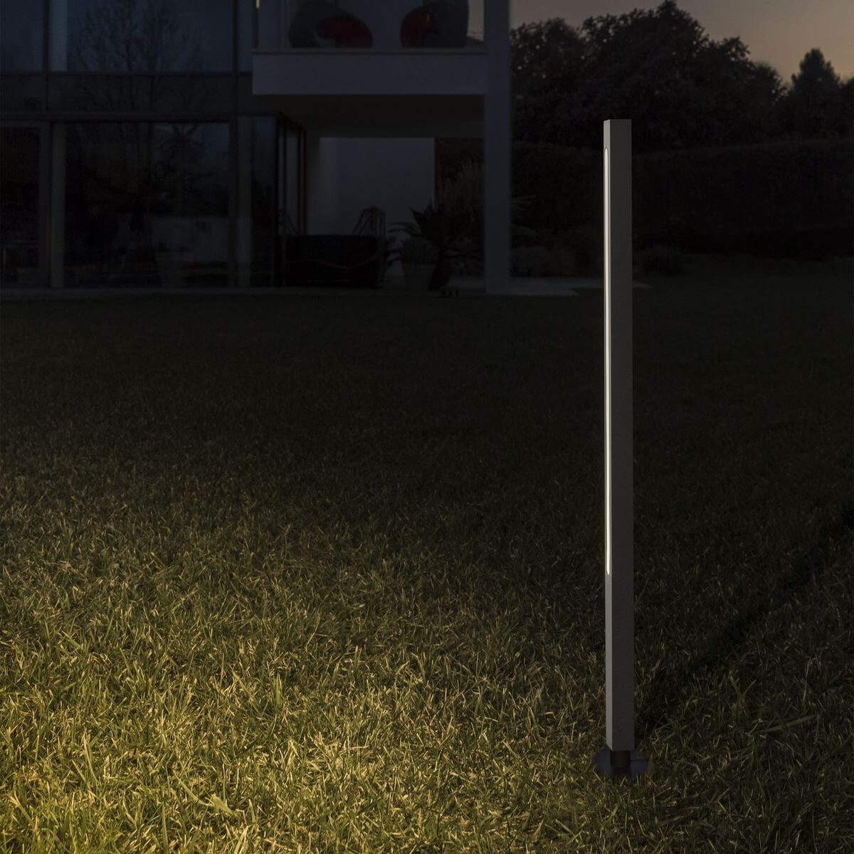 Lampadaire extérieur Jedi noir, verre (293202)