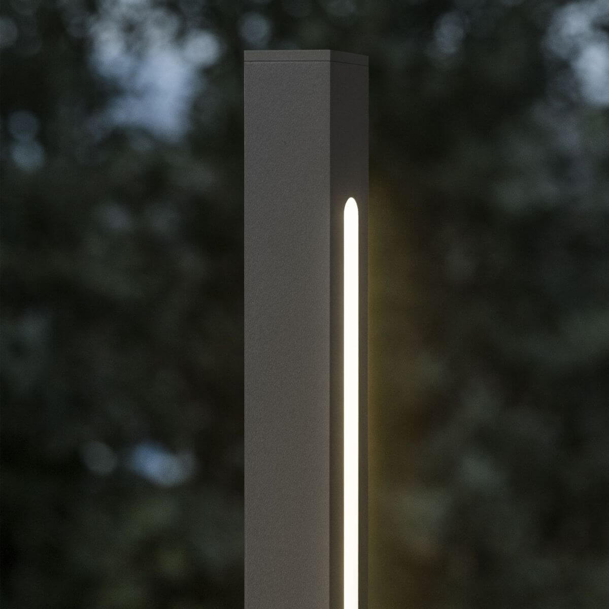 Lampadaire extérieur Jedi noir, verre (293202)