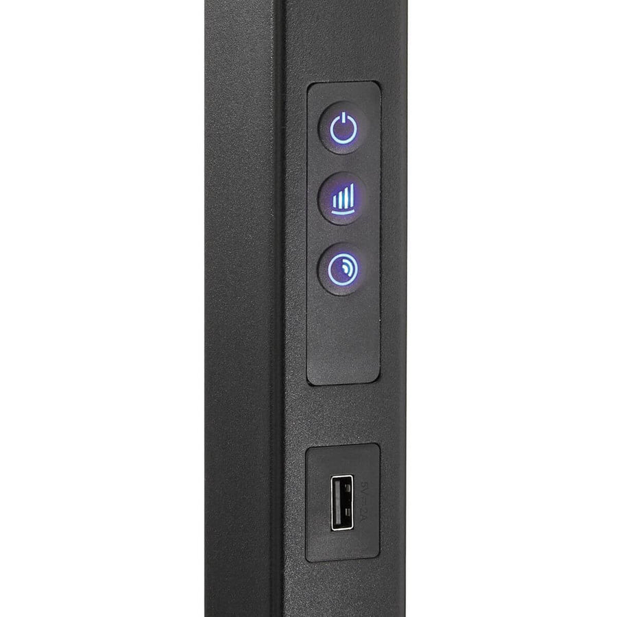 Détail du bandeau de commandes tactiles avec port USB sur le fût