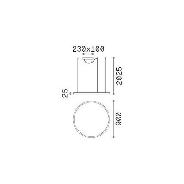 Suspension Oracle Slim noire, Ø 90 cm (304427)